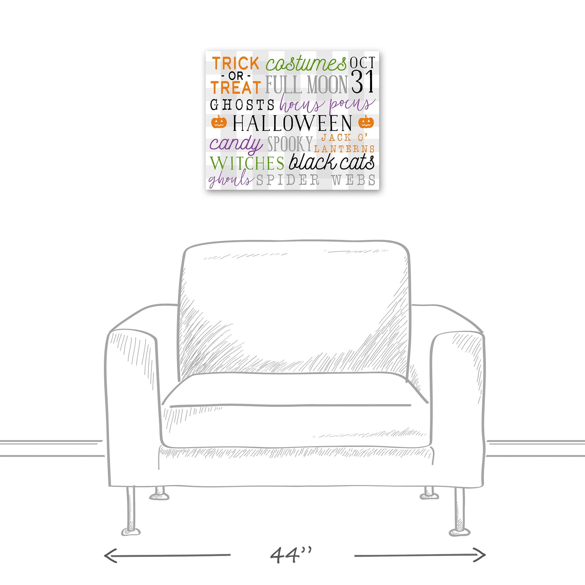 Halloween Words 16" x 20" Canvas Wall Art
